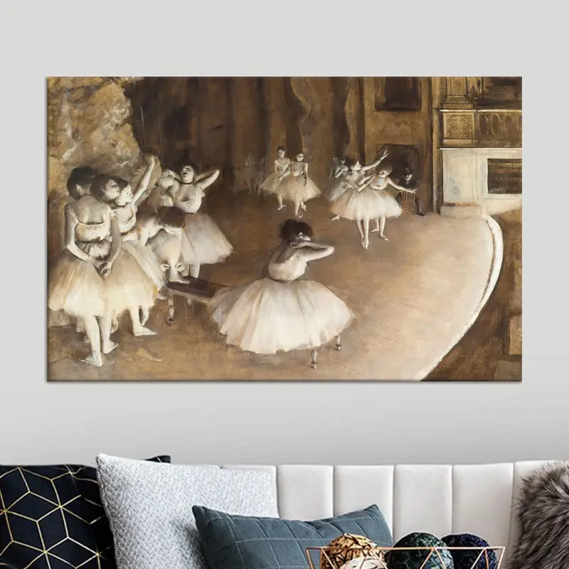 Elegant bedruckte Ballett-Leinwand: Ballerina-Geschenk von Edhar Degas