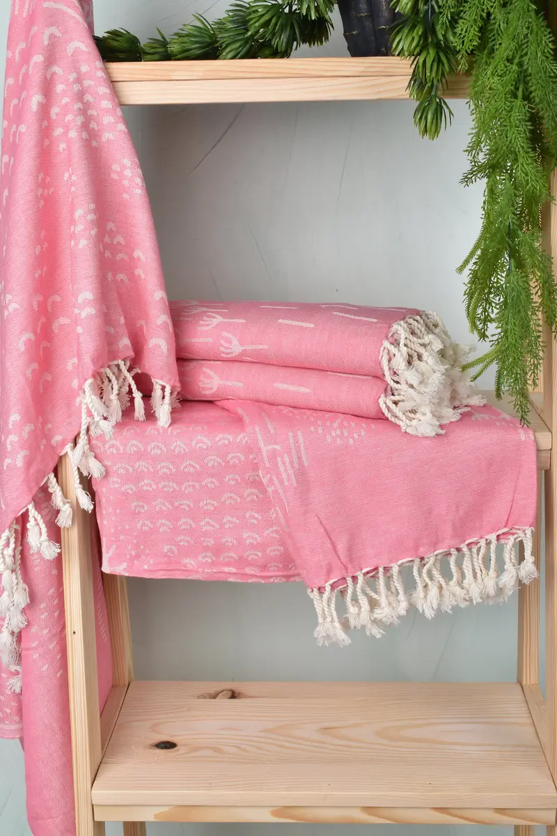 68x40 Cotton Mountain Design Towel, Turkish beach towel, Summer Gift, Personalised Gift, Sand-resistant Turkish towel for travel, Fouta towel - 7