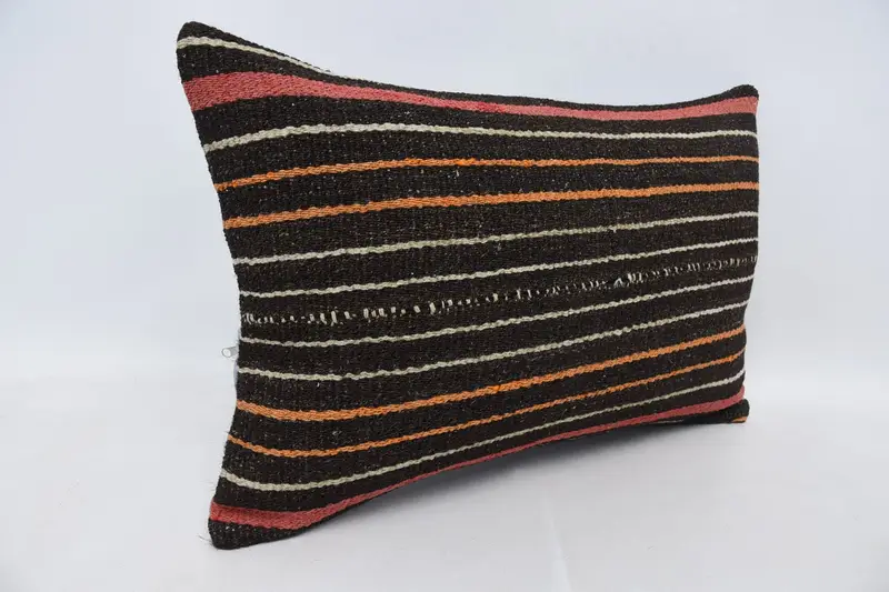 16x24 Brown Pillow Sham, Handmade Kilim Cushion, Oriental Cushion Cover, Vintage Kilim Pillow, Pillow Cover, Boho Pillow Sham Cover - 3