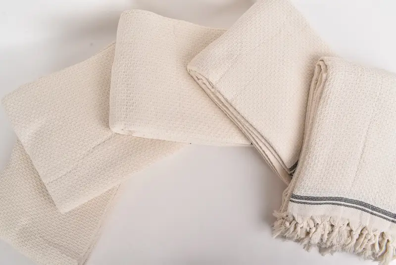 Wedding Hand Made Gift, Unique Gift, Throw Blanket Couch, Housewarming Gift, Woven Throw Blanket, 94x92 Cotton Striped Towel, Aesthetic Blanket - 4