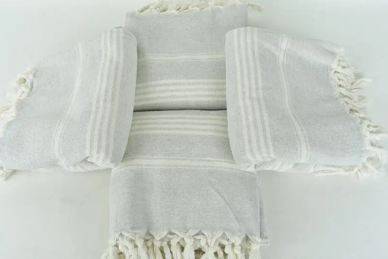 Embroidered Towel, Bridal Gifts, Quick-dry travel peshtemal towel, Bachelorette Party Decorations, 70x40 Cotton Striped Towel, Handmade Gift - 6
