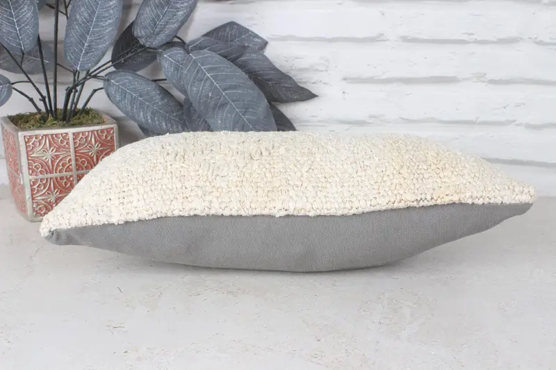 Turkish Pillow, Pillow Cover, Vintage Kilim Throw Pillow, Ottoman Pillow Cover, Turkish Kilim Pillow, 8x16 Beige Cushion Cover - 5
