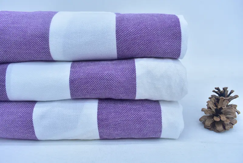 Beach Towel Personalized, Peshtemal Towel, Turkish Towel USA, 64x64 Cotton Striped Round Towel, Custom Beach Towels, Gift Boxes Towel, Wedding Gift - 3