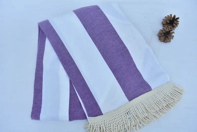 Beach Towel Personalized, Peshtemal Towel, Turkish Towel USA, 64x64 Cotton Striped Round Towel, Custom Beach Towels, Gift Boxes Towel, Wedding Gift - 5