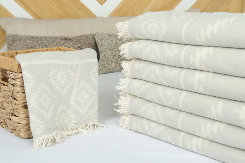 Aesthetic Blanket, Woven Throw Blanket, Bridesmaid Gifts, Woven Blanket, Wedding Gift, Large Beach Towel Personalized, 84x56 Cotton Kilim Towel - 4