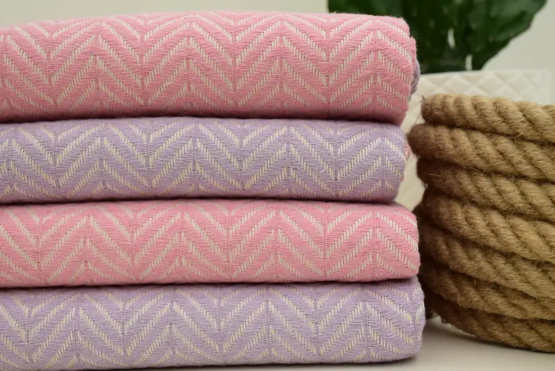 Christmas Favors, Bachelorette Gifts, Bachelorette Party Gifts Bridesmaids, Lightweight towel, 70x40 Cotton Chevron Towel, Wedding Anniversary Gift - 2