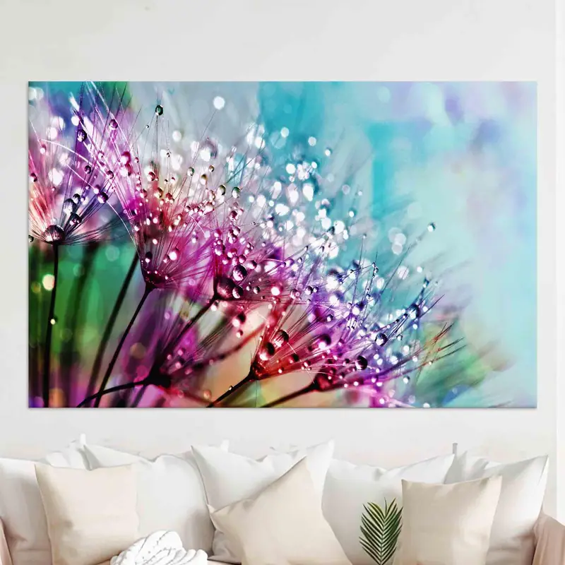 カラフルなタンポポ プリント キャンバス - トレンディなタンポポ愛好家へのギフト