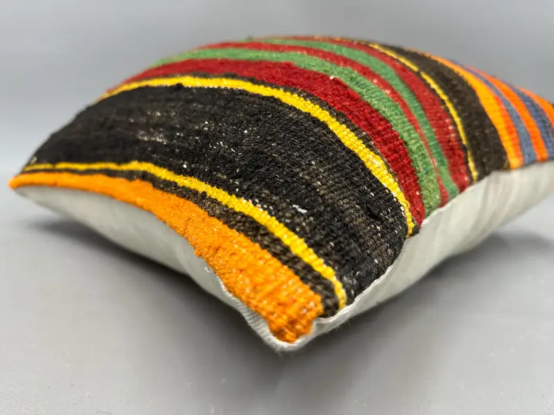 Southwestern Cushion Case, Ethnic Throw Cushion, Kilim Pillow, Turkish Pillow, Pillow Sham, 20x20 Green Pillow Sham, Vintage Pillow - 6