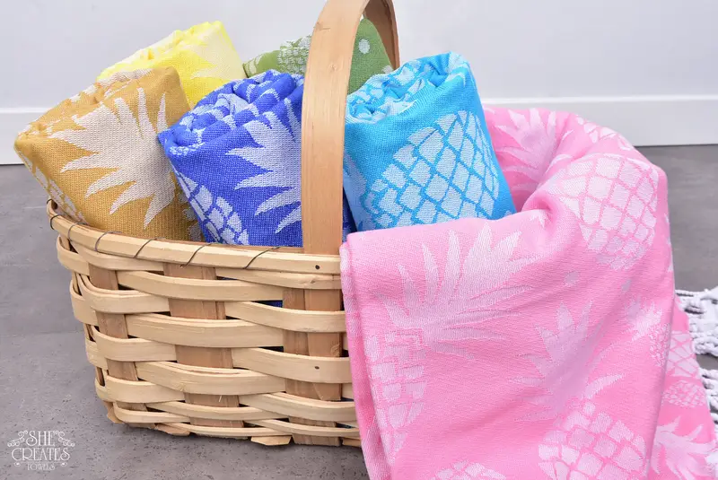 70x36 Cotton Pineapple Design Towel, Valentines Day Gift For Him, Bridal Shower Favors, Girls Weekend Favors, Summer Gift, Handmade Gift - 7