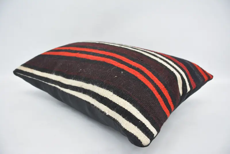 Tribal Cushion Cover, Pillow Cover, 16x24 Brown Pillow, Handmade Kilim Cushion, Nautical Throw Pillow Case, Pillow for Couch, Antique Pillows - 6