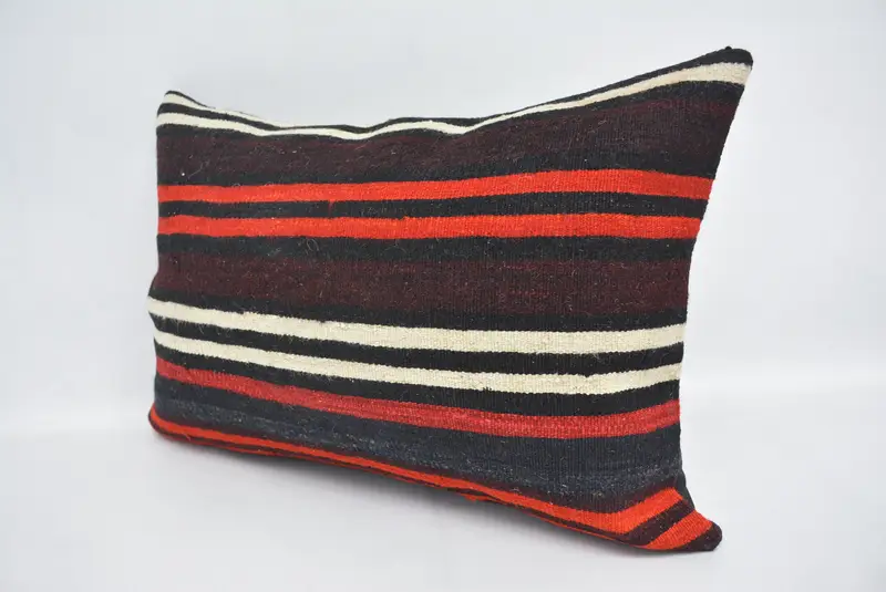 Tribal Cushion Cover, Pillow Cover, 16x24 Brown Pillow, Handmade Kilim Cushion, Nautical Throw Pillow Case, Pillow for Couch, Antique Pillows - 4