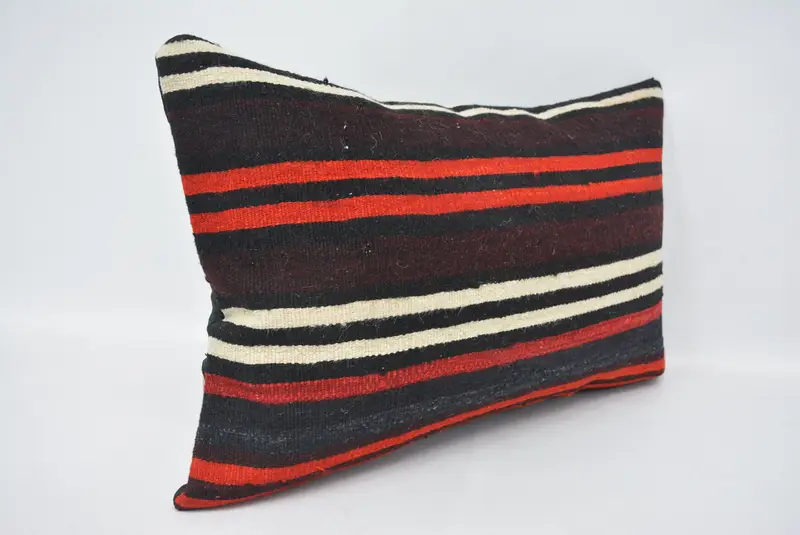 Tribal Cushion Cover, Pillow Cover, 16x24 Brown Pillow, Handmade Kilim Cushion, Nautical Throw Pillow Case, Pillow for Couch, Antique Pillows - 3