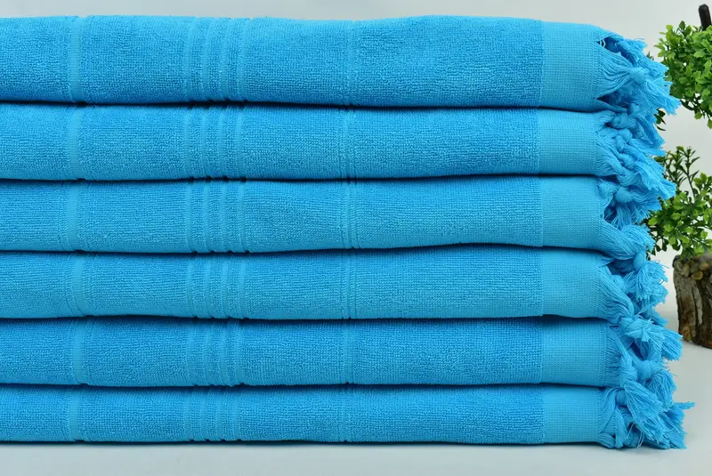 Embroidery Towel, Turkish Towel USA, 70x36 Cotton Striped Terry Towel, Boyfriend Christmas Gift, Decorative Towel, Custom Wedding Gifts, Thin towel - 3
