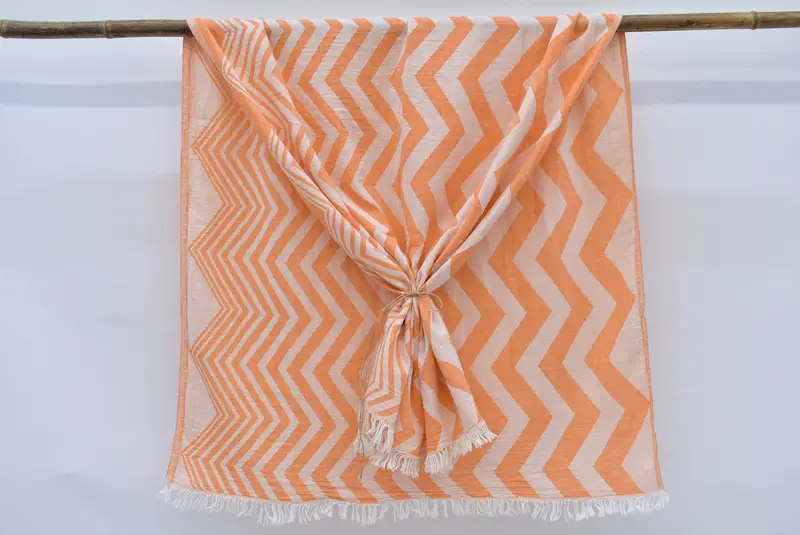 70x40 Baumwoll-Zick-Zack-Designtuch, Fitnesshandtuch, Fouta-Handtuch, schnell trocken - 5
