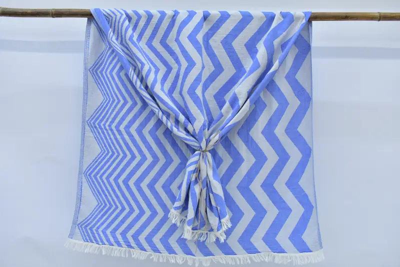70x40 Baumwoll-Zick-Zack-Designtuch, Fitnesshandtuch, Fouta-Handtuch, schnell trocken - 4