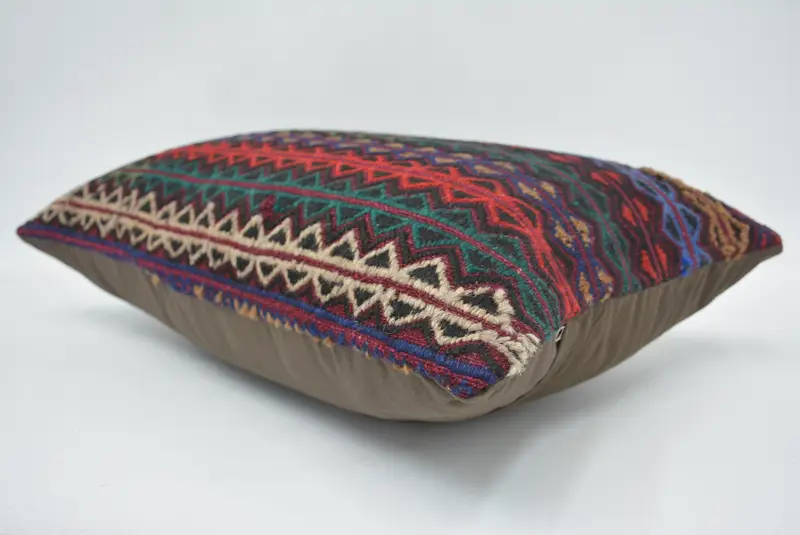 Pillow, 16x24 Red Cushion Case, Pillow for Sofa, Kilim Cushion Sham, Turkish Pillow, Oriental Pillow, Cozy Throw Cushion Case - 6