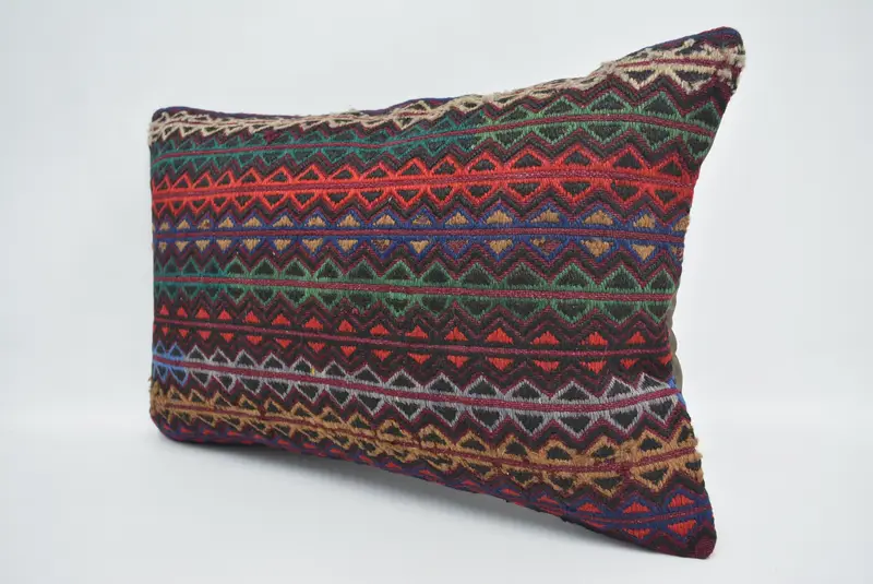 Pillow, 16x24 Red Cushion Case, Pillow for Sofa, Kilim Cushion Sham, Turkish Pillow, Oriental Pillow, Cozy Throw Cushion Case - 4