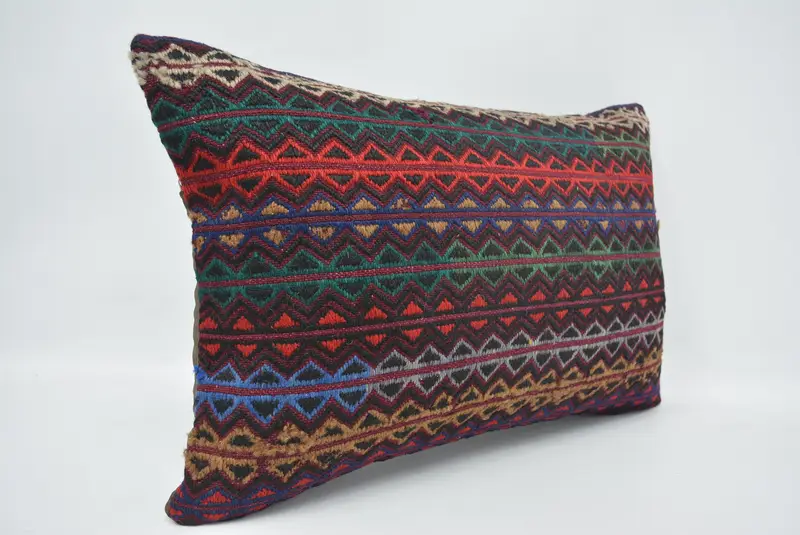 Pillow, 16x24 Red Cushion Case, Pillow for Sofa, Kilim Cushion Sham, Turkish Pillow, Oriental Pillow, Cozy Throw Cushion Case - 3