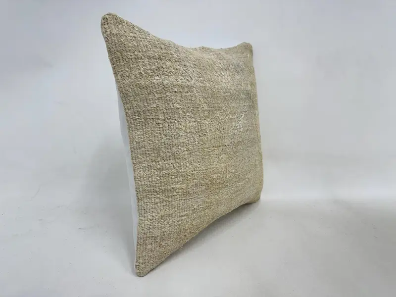 Pastel Pillow, 16x16 Beige Cushion, Gift Pillow, Pillow, Nautical Throw Pillow Sham, Vintage Kilim Pillow, Seat Pillow Sham, Home Decor Pillow - 3