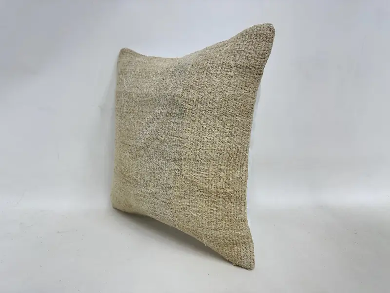 Pastel Pillow, 16x16 Beige Cushion, Gift Pillow, Pillow, Nautical Throw Pillow Sham, Vintage Kilim Pillow, Seat Pillow Sham, Home Decor Pillow - 4