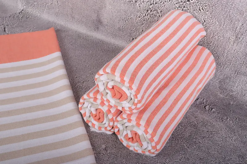 Beach Towel Bulk, Wedding Towel, 70x40 Cotton Striped Towel, Yoga Towel, Travel towel, Gift For Him, Personalized Gift For Him, Organic Beach Towel - 8