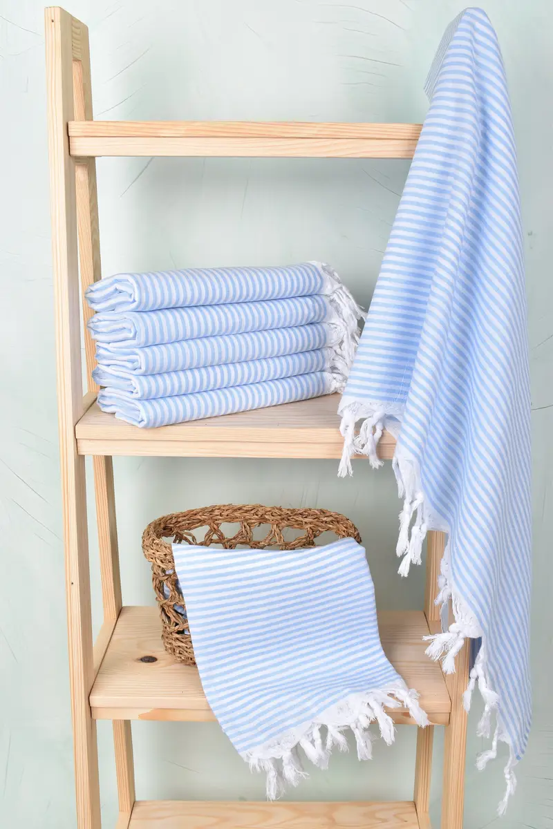 Turkish towel bulk order for wedding gifts, Quick-dry towel, Peshtemal Towel, 68x36 Cotton Striped Towel, Summer Gift, Bridal Shower Favor - 3