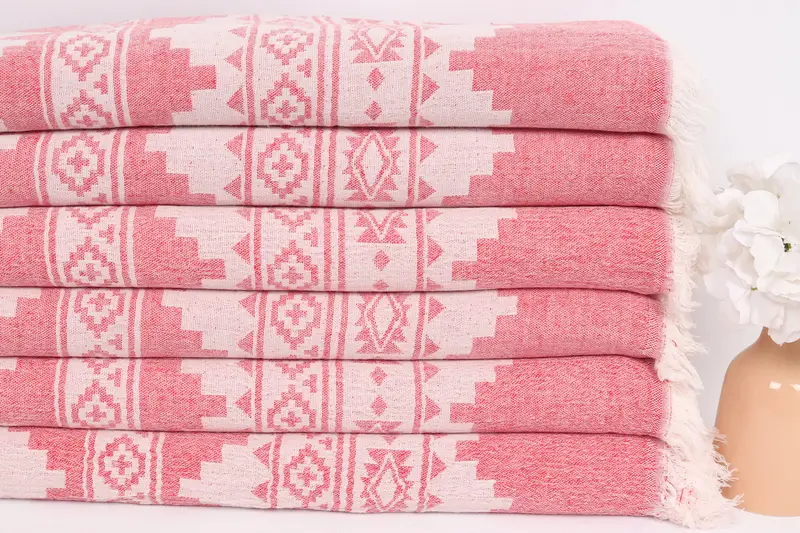 Couch Throw Blanket, Oversized Beach Towel, Custom Blanket, Turkish Towel Beach Blanket, Bedspread, 86x56 Cotton Kilim Towel, Throw Blanket Couch - 3