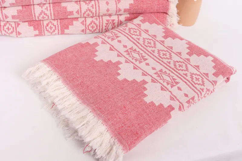 Couch Throw Blanket, Oversized Beach Towel, Custom Blanket, Turkish Towel Beach Blanket, Bedspread, 86x56 Cotton Kilim Towel, Throw Blanket Couch - 5