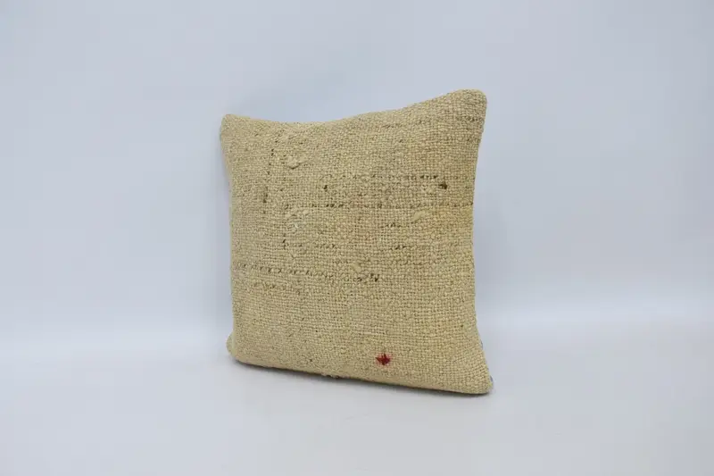 Gift Pillow, Pattern Throw Cushion, Cushion, 16x16 Beige Pillow Cover, Sofa Pillow, Art Deco Cushion, Vintage Pillow, Pillow for Couch - 4