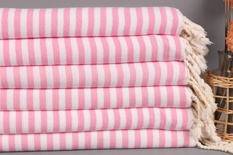 Bridesmaid Gift Towel, Personalized Towel, Beach Wedding Favor, 70x40 Cotton Striped Towel, Bridal Shower Favor, Personalized Turkish Towel - 2