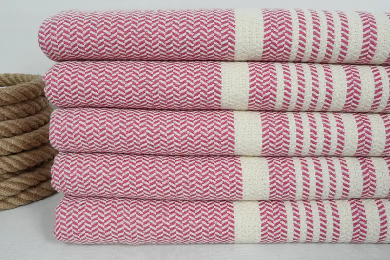 Traditional Turkish peshtemal for hammam, Cotton towel, Travel towel, Bridal Party Gifts, Sand-resistant towel, 70x40 Cotton Striped Towel - 2
