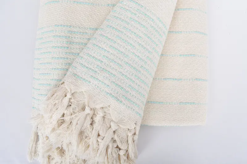 Turkish Bedcover, Monogram Blanket, 98x92 Cotton Striped Design Towel, Wedding Favors, Throw Blanket, Wedding Anniversary Gift, Christmas Favors - 8