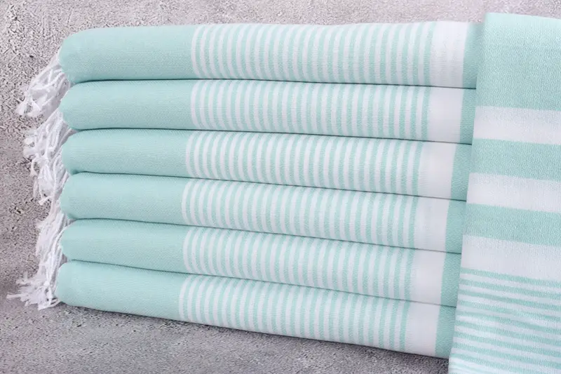 Bridal Party Gifts, 70x40 Cotton Striped Towel, Embroidered Turkish Towel, Wedding Gifts Towel, Beach Size Towel, Gift For Her, Embroidered Towel - 1