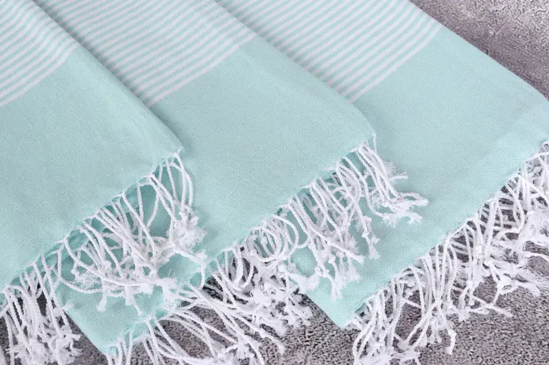 Bridal Party Gifts, 70x40 Cotton Striped Towel, Embroidered Turkish Towel, Wedding Gifts Towel, Beach Size Towel, Gift For Her, Embroidered Towel - 5