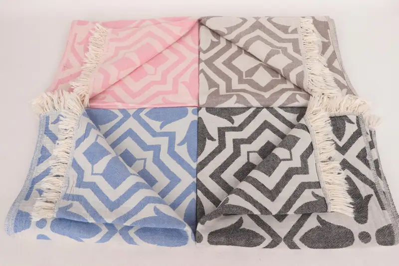 Wedding Favors, 40x24 Cotton Tulip Patterned Towel, Bridesmaid Gifts, Monogrammed Hand Towel, Bachelorette Party Favors, Beach Theme Wedding Gift - 5