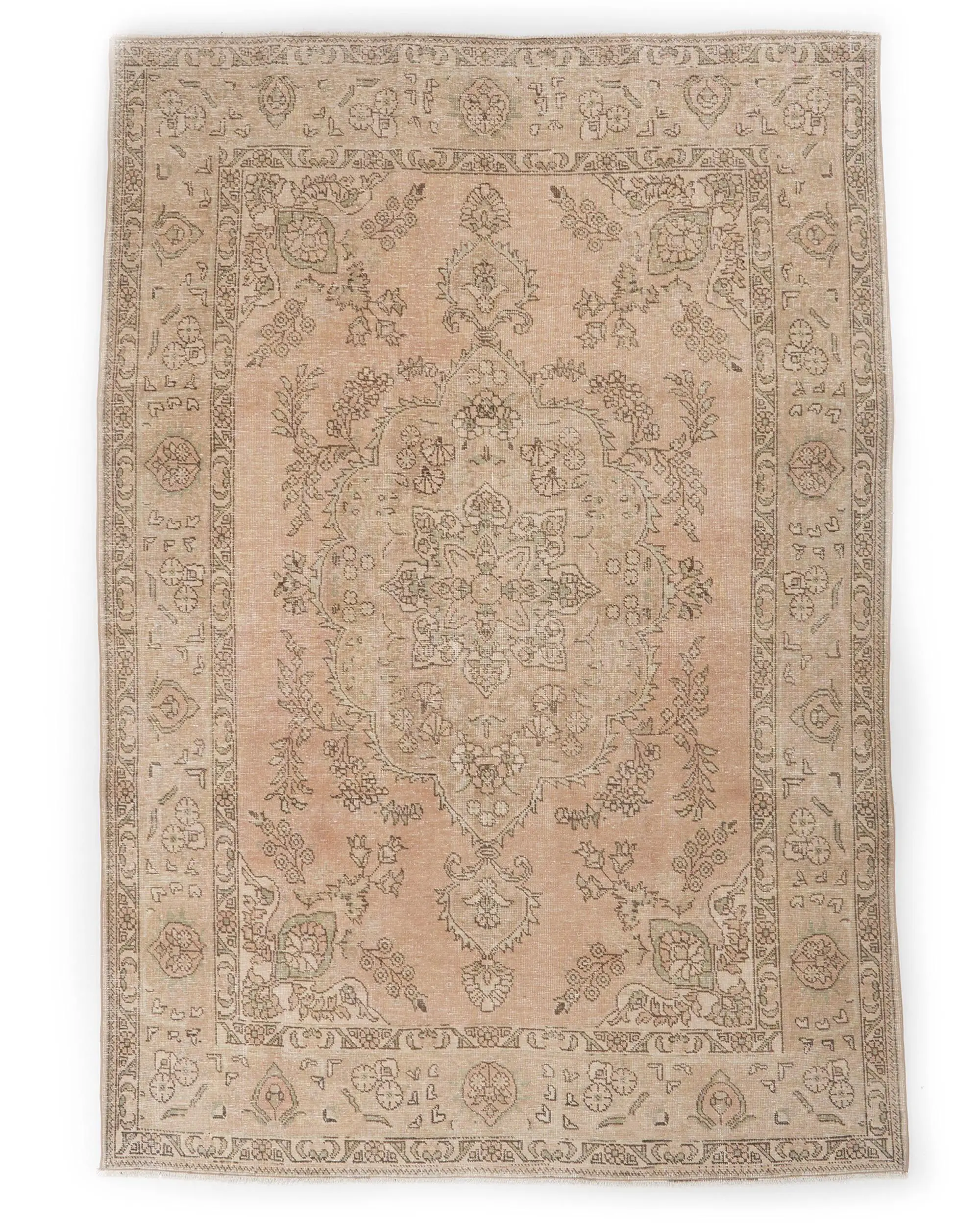 Zarif Bej Halı, 6,4x9,5 ft Sağlam Konfor - 1