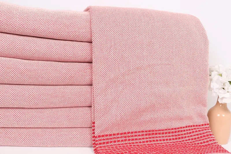 Throw Blanket, Custom Shower Curtain, Turkish Towel Beach Blanket, Woven Blanket, Best Friend Christmas Gift, 96x92 Cotton Striped Towel, Bedspread - 2