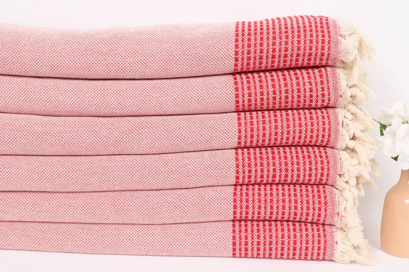 Throw Blanket, Custom Shower Curtain, Turkish Towel Beach Blanket, Woven Blanket, Best Friend Christmas Gift, 96x92 Cotton Striped Towel, Bedspread - 3