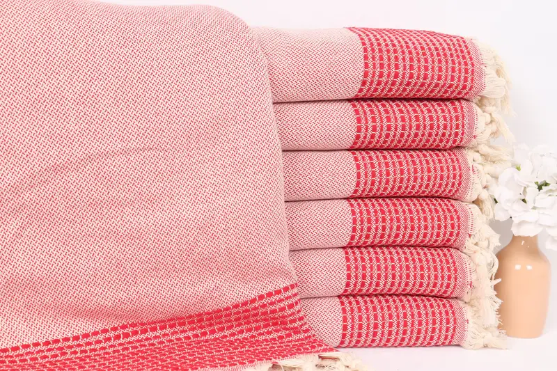 Throw Blanket, Custom Shower Curtain, Turkish Towel Beach Blanket, Woven Blanket, Best Friend Christmas Gift, 96x92 Cotton Striped Towel, Bedspread - 1