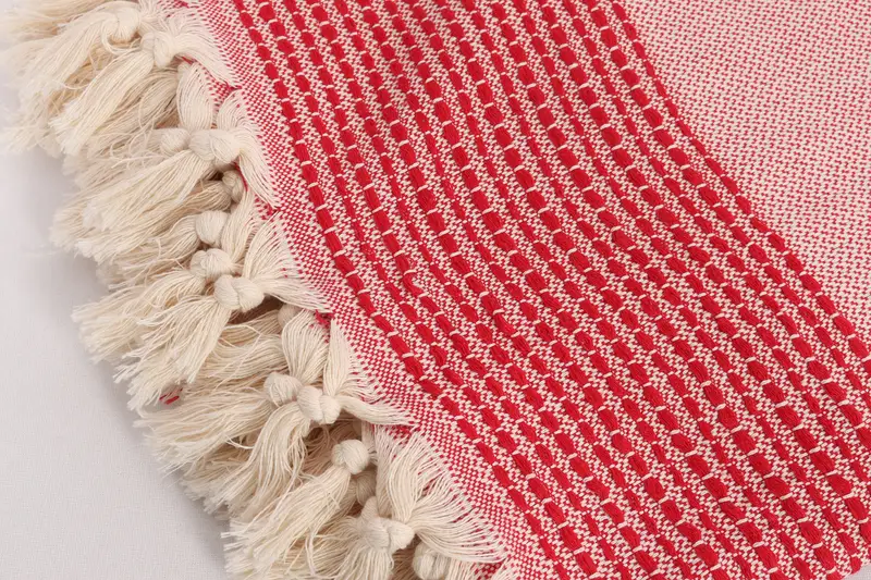 Throw Blanket, Custom Shower Curtain, Turkish Towel Beach Blanket, Woven Blanket, Best Friend Christmas Gift, 96x92 Cotton Striped Towel, Bedspread - 7