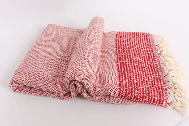 Throw Blanket, Custom Shower Curtain, Turkish Towel Beach Blanket, Woven Blanket, Best Friend Christmas Gift, 96x92 Cotton Striped Towel, Bedspread - 6