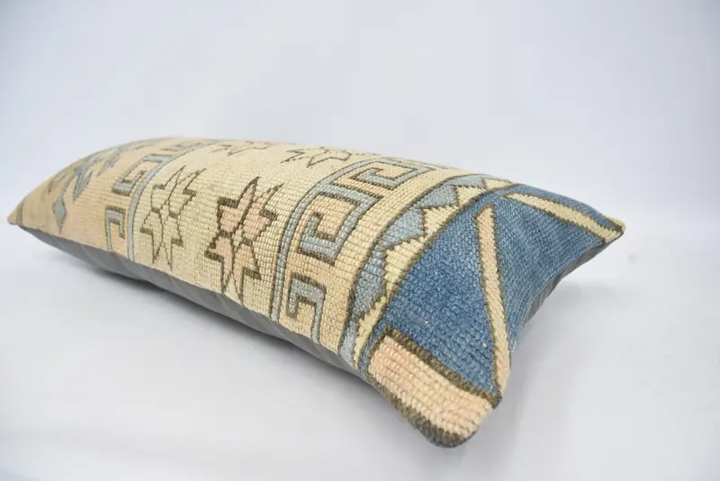 16x36 Beige Pillow Sham, Ethnical Kilim Rug Pillow, Authentic Pillow Case, Pillow Sham, Tribal Cushion Case, Gift Pillow, Boho Pillow - 5