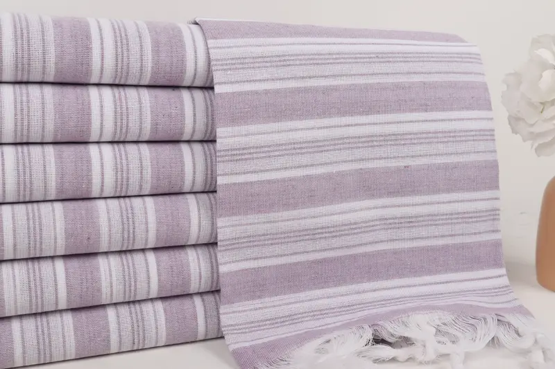 Quick-Dry Beach Towel, Turkish Towel Beach, Eco-Friendly Turkish Towel, Bridal Shower Favor, Soft towel, 70x40 Cotton Striped Towel, Travel Towel - 2