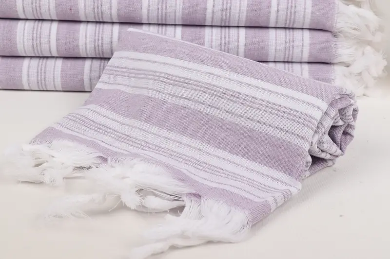 Quick-Dry Beach Towel, Turkish Towel Beach, Eco-Friendly Turkish Towel, Bridal Shower Favor, Soft towel, 70x40 Cotton Striped Towel, Travel Towel - 4