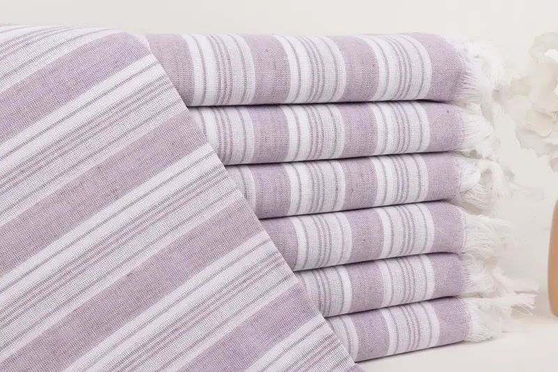 Quick-Dry Beach Towel, Turkish Towel Beach, Eco-Friendly Turkish Towel, Bridal Shower Favor, Soft towel, 70x40 Cotton Striped Towel, Travel Towel - 1