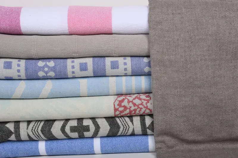 70x40 Cotton Set of 8 Towel, Bath towel, Sand-resistant Turkish towel for the beach, Bridesmaid Gift, Turkish Towel USA, Wedding Gift For Bride - 1