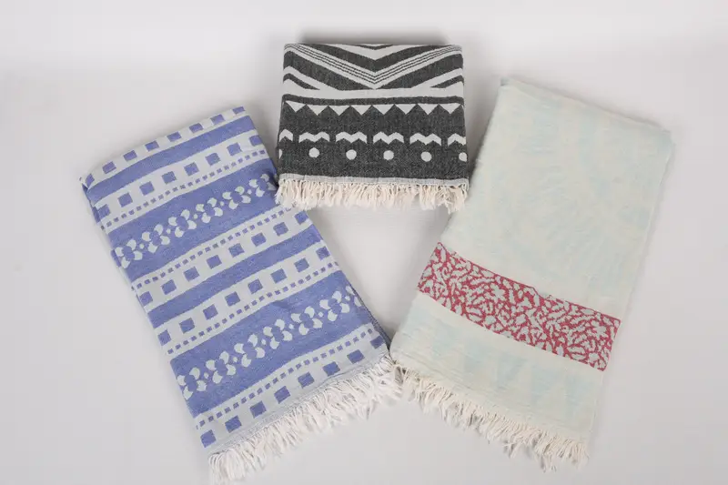 70x40 Cotton Set of 8 Towel, Bath towel, Sand-resistant Turkish towel for the beach, Bridesmaid Gift, Turkish Towel USA, Wedding Gift For Bride - 6