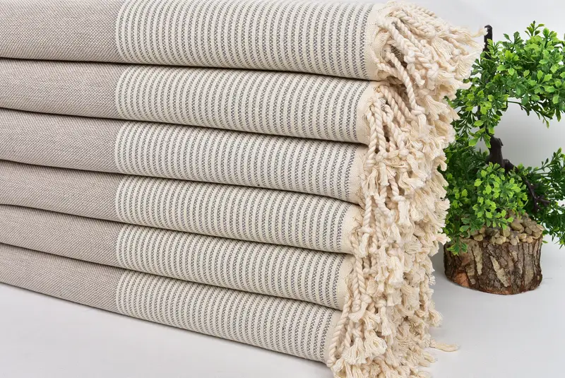 Bridal Shower Gift, Kids Beach Towel, Quick-dry towel, 70x40 Cotton Striped Towel, Personalized Gifts, Wedding Shower Gift, Turkish Bath Towel Set - 3