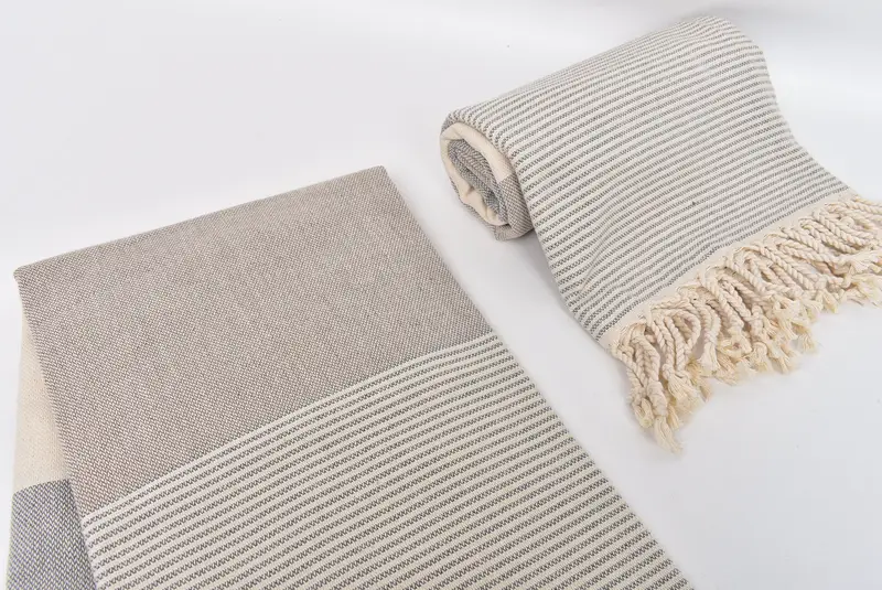 Bridal Shower Gift, Kids Beach Towel, Quick-dry towel, 70x40 Cotton Striped Towel, Personalized Gifts, Wedding Shower Gift, Turkish Bath Towel Set - 7