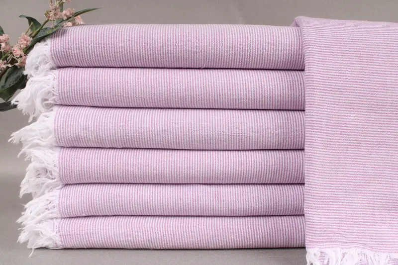 Turkish Towel Beach Personalized Beige Striped, 40x71 Inches